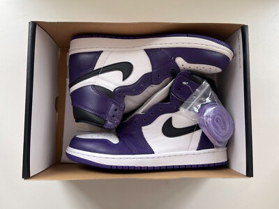 Nike Air Jordan 1 Retro High Court Purple White EU 40,5 US 7.5 UK 6.5 555088-500