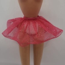 Barbie Skirt Ballerina Tutu Pink Tulle Lo  Sparkle Glitter