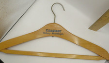 RARE-Vintage Karstadt-Humburg-Monckebergstr. Wooden Suit/Coat Hanger-17.5" x 9"