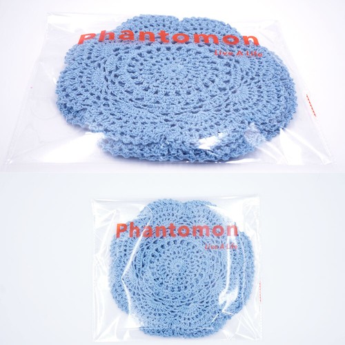 8 Inch Doilies Crochet Round Lace Blue Handmade Cotton Coasters, Pack Of 4 - Picture 7 of 7
