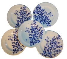 Staffordshire Childs Flow Blue Toy 5pc Dinner Set MAIDEN HAIR FERN Ridgway 1895