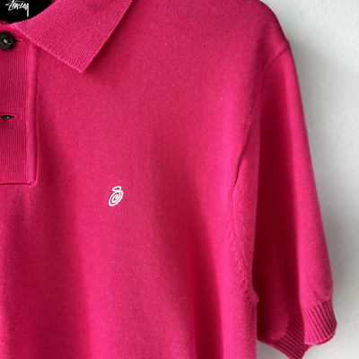 DEADSTOCK | Stussy Mini Logo Pink Polo Shirt sz XS Adult NWT | eBay