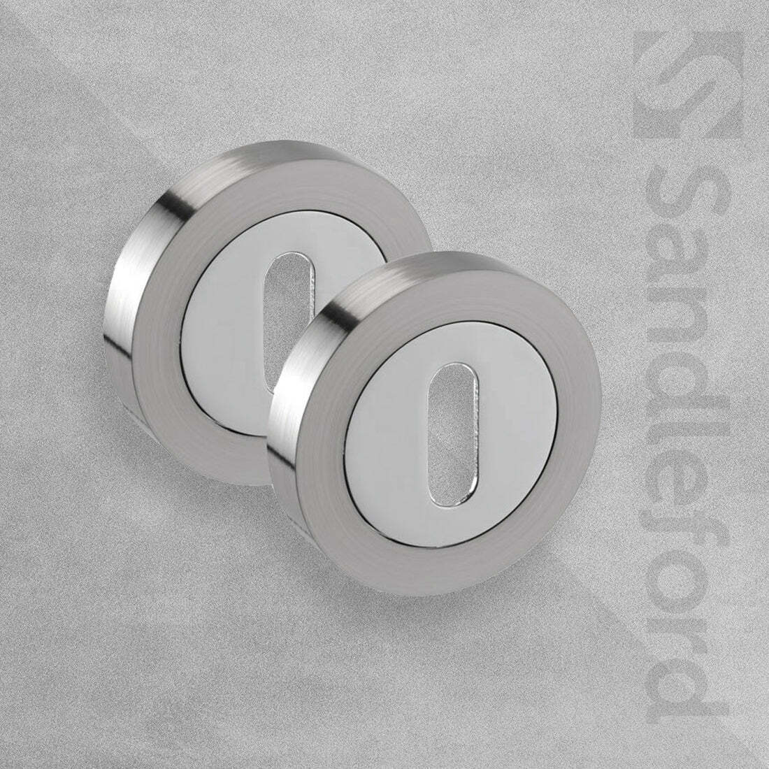 Sandleford - Keyhole Escutcheon Satin Chrome 55mm