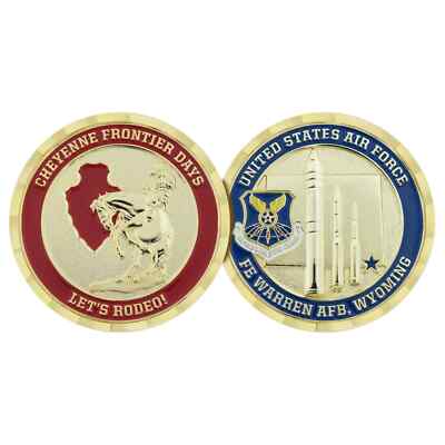 F.E. WARREN AIR FORCE BASE LET'S RODEO GLOBAL STRIKE 1.75'' CHALLENGE COIN