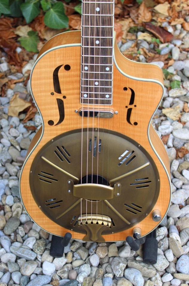 GUITARRA RESONADORA JOHNSON JR-896CE-MA + pastilla Single Cone / cuerpo de arce NUEVO Foto 2 de 4