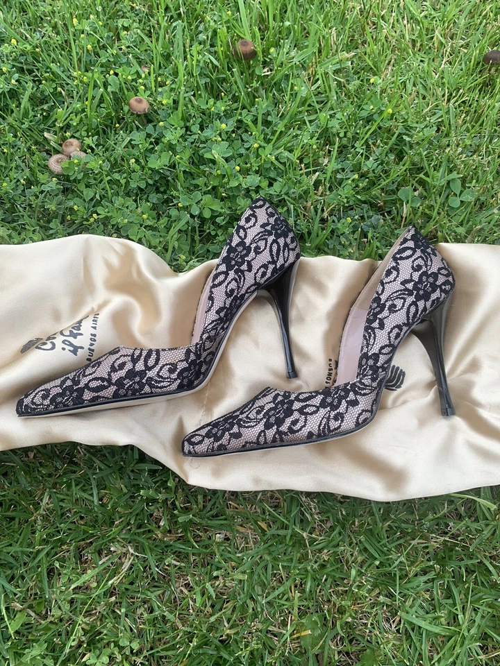 Comme Il Faut танго кружева туфли размер 7 с оригинальной сумкой для обуви уникальный и редкий! - Изображение 3 из 4