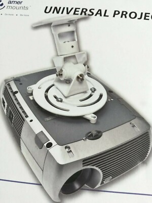 Amer Mounts Universal Projector Ceiling Mount AMRP100 White