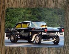 57 Bone Shaker Ford Hot Rod Gasser Classic Car 8x12 Metal Wall Sign