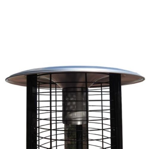 Runder kommerzieller Glaszylinder Terrassenheizer in schwarz mit schwarzem Rohr - Bild 3 von 5