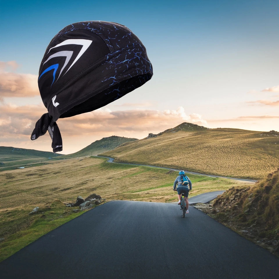 Men Do Durag Bandana Scarf Head Tie Down Band Cycling Biker Skull Cap Pirate Hat - Image 2 of 4