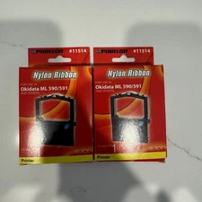 Lot Of 2 Porelon #11514 Nylon Ribbon Okidata ML 320/321/390/390+/391+/590 Black