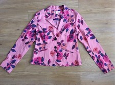 **size 8 Stunning Jacket From Cabi, Designer, Pink With Bright Flowers (7)**