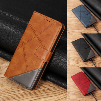 Splice PU Leather Wallet Cover Case For Xiaomi 14 Ultra 14 13 12 13T POCO M6 F5