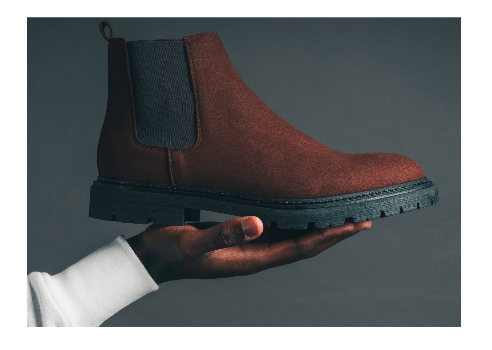 Vegan boot ankle chelsea breathable Bio Eco Corn lined flexible pull-on in black