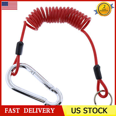 Trailer Emergency Camper Anti-Lost Cable Trailer Break Away Cable Safety Retractable Spring Rope with Stainless Steel Clip Compatible for RV Mellbree 6FT Breakaway Trailer Cable 