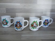 ESSO Tiger werbe 4er Set Kaffeebecher Arcopal KOMPLETT SET Sehr rar! Tankstelle