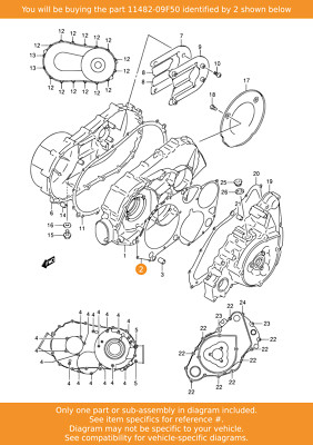 Suzuki 11482-44H00 - CLUTCH COVER GASKET