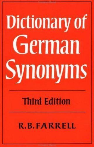 Dictionary of German Synonyms Farrell Paperback Cambridge University Press 3e