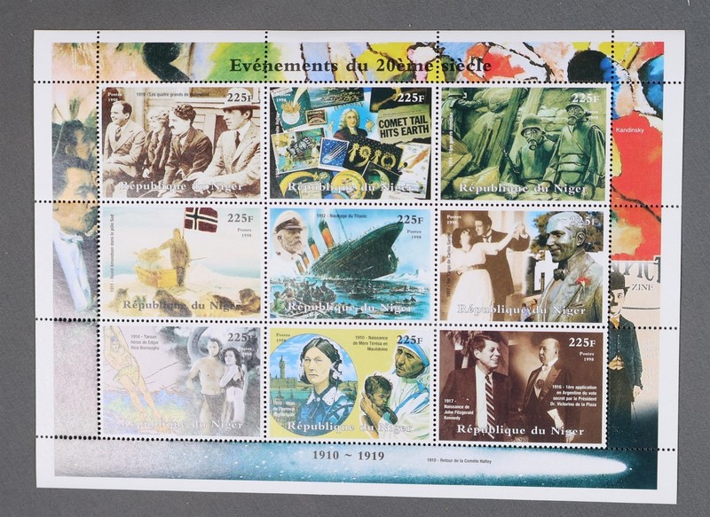 MayfairStamps Niger 20th Century Events 1910-1919 Souvenir Sheet aaz_43959