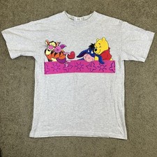 Vintage 90 s Disney Winnie the Pooh and Friends Box Logo Graphic T-Shirt Medium