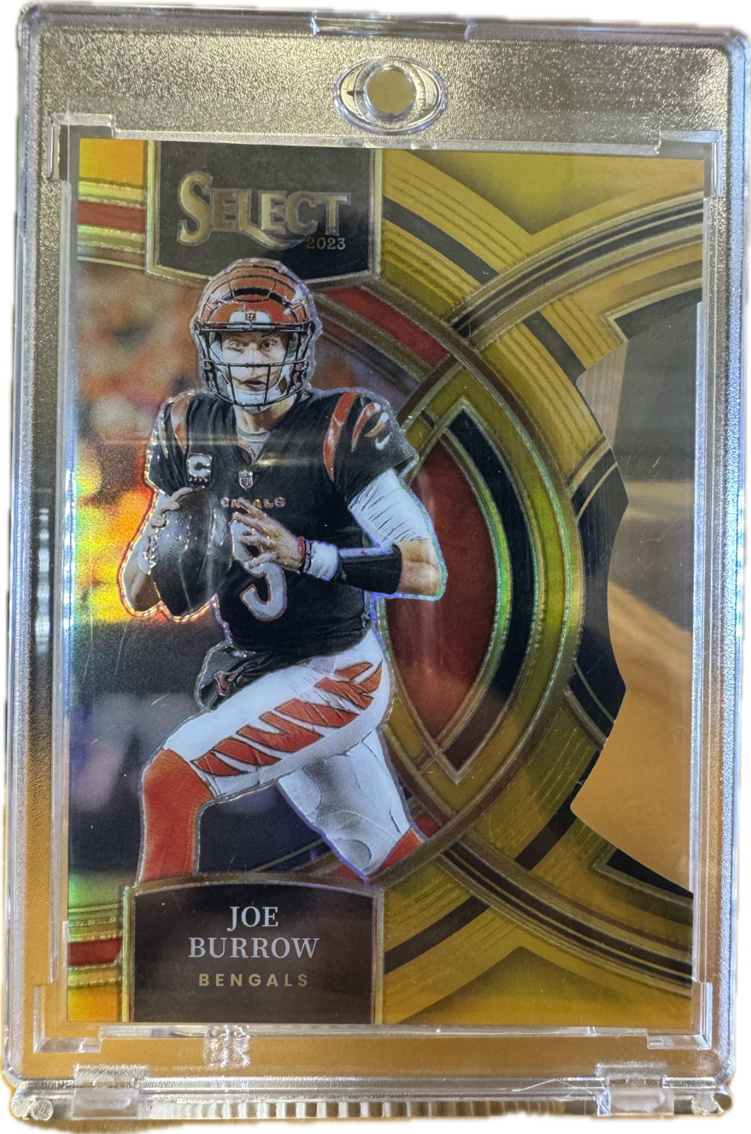 2023 SELECT Premier LEVEL DIE CUT GOLD PRIZM JOE BURROW 03 /10 Bengals