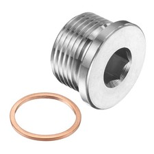 M30 x 1.5 Pipe Plug Fitting, Internal Hex Head Socket 304 Stainless Steel