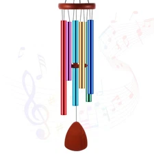 Outdoor Wind Chime Deep Tones with 6 Aluminum Tubes Memorial Sympathy Windchime