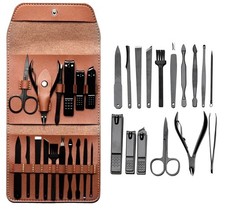Nail Clipper Set - Manicure Set 16 Stainless Steel Pieces Manicure Kit For Men