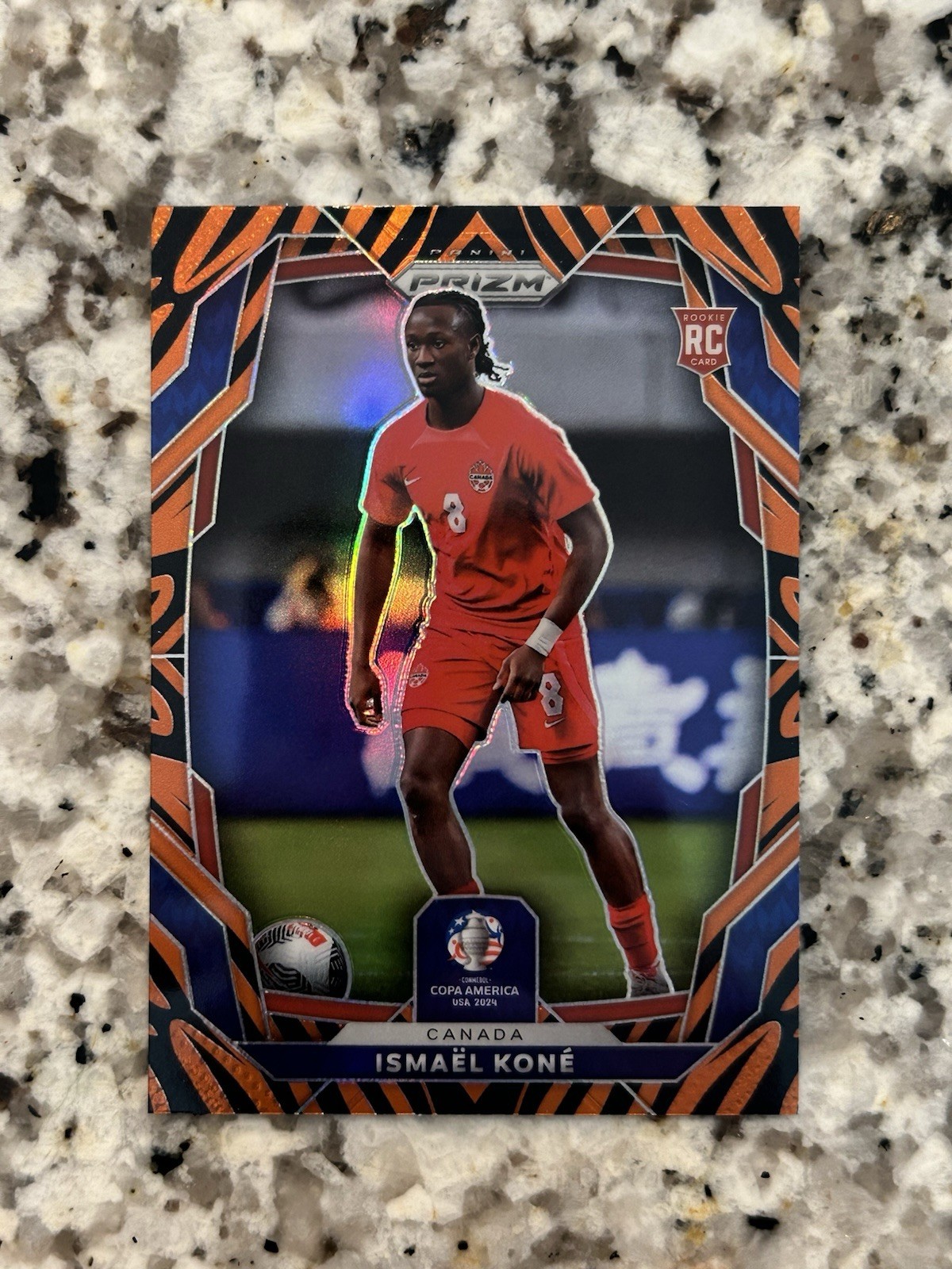 2024 Panini Prizm Copa America Ismael Kone Rookie Tiger Stripe 173 - Canada