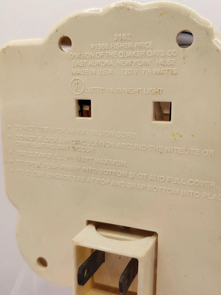 Tren ligero nocturno Fisher-Price vintage años 80 1986 EE. UU. # 9162 probado funcionando Foto 3 de 4