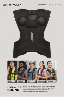 Woojer Vest 4 HD Haptic Vest- New/Sealed-Next-Gen Immersive Audio & Gaming Strap