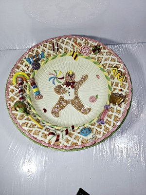 Fitz & Floyd's Essentials Holiday Gingerbread Man Bowl, 10''