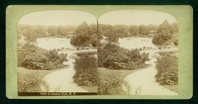 a710, E & H T Anthony Stereoview, # -, View in Central Park, NY City, 1880s
