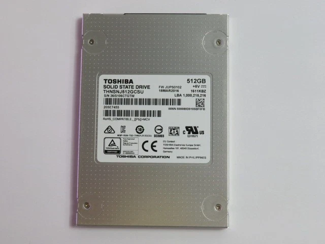 TOSHIBA THNSNJ512G8NY 健康度100%「未使用品に近い」 Toshiba 512 GB Solid State Drives for sale | eBay