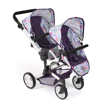 Bayer Chic 2000 Puppenwagen Linus Duo Flowers lila NEU