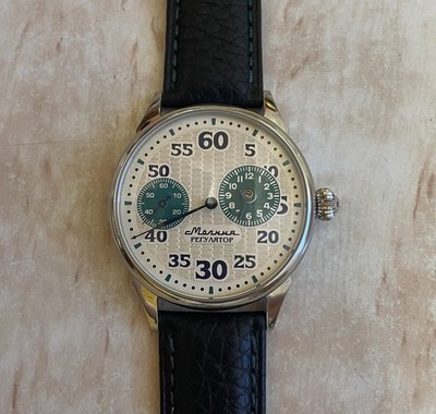 Vintage Molnija Regulator Soviet Beautiful Marriage Mechanical Watch Cal. 3602