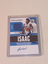 2017-18 Chronicles Jonathan Isaac RPA Rookie Patch Auto SP 43/199  Magic RC Card. rookie card picture