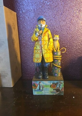 Jim Shore Shorelights Old Salt Evening Star Sea Captain Cat 2004 Figurine IOB