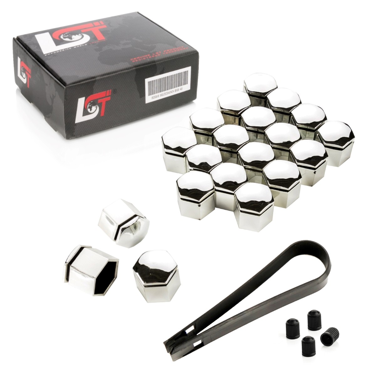 20X Wheel Nut Caps Chrome 19 Mm For MITSUBISHI