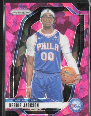 2024-25 Panini Prizm #162 Reggie Jackson Prizms Pink Ice