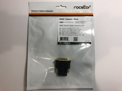 Rocstor HDMI Digital Audio/Video to DVI-D (Dual-Link) Digital Video Adapter -NEW