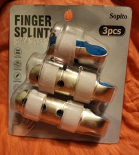 Sopito Finger Splint, 3PCS Support Brace One Size, Blue