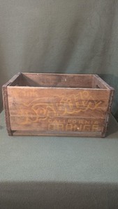 Vintage Rare Nesbitt's California Orange Soda Pop Bottle Wood Crate. 11" x 17"
