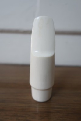 Vintage Unknown Maker Selmer ? Alto Saxophone Hard Rubber Mouthpiece White!
