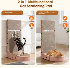 Cat Scratcher, 2 in 1 Multifunctional 26.8 Inch L Shape Cat Scratch Pad Wall ...