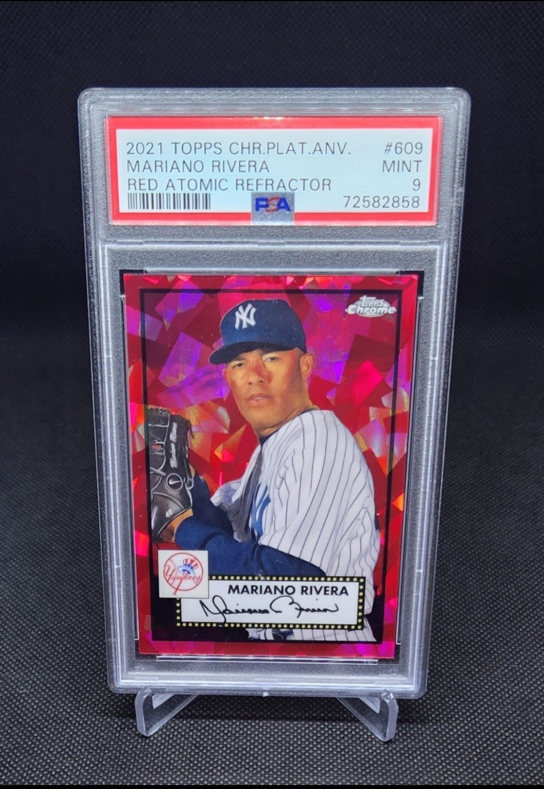 2021 Topps Chrome Platinum Anniversary Mariano Rivera Red Atomic Refractor /100