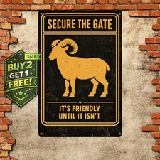 Keep Gate Closed Dogs in Yard Retro Vintage Metal Tin Sign 8x12