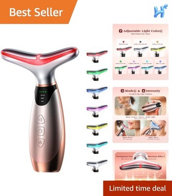 Facial Massager, 7 Colors Red Light Therapy for Face and Neck, Face Lift Devi...