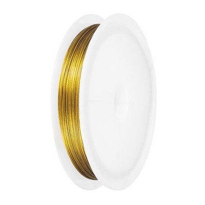 66FT 0.018'' 7-Strand Bead String Wire Stainless Steel Beading Wire Gold