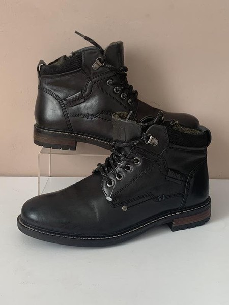 Men AMI Boots Black Leather 40